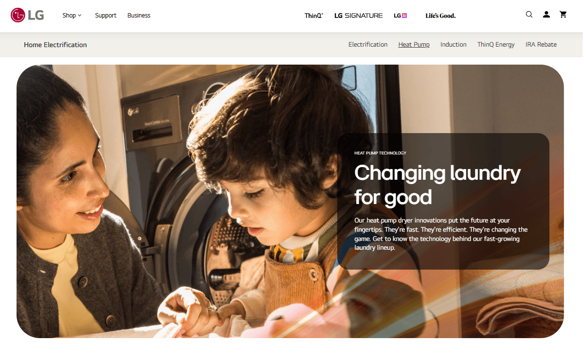 LG Heat Pump Technology product screenshot